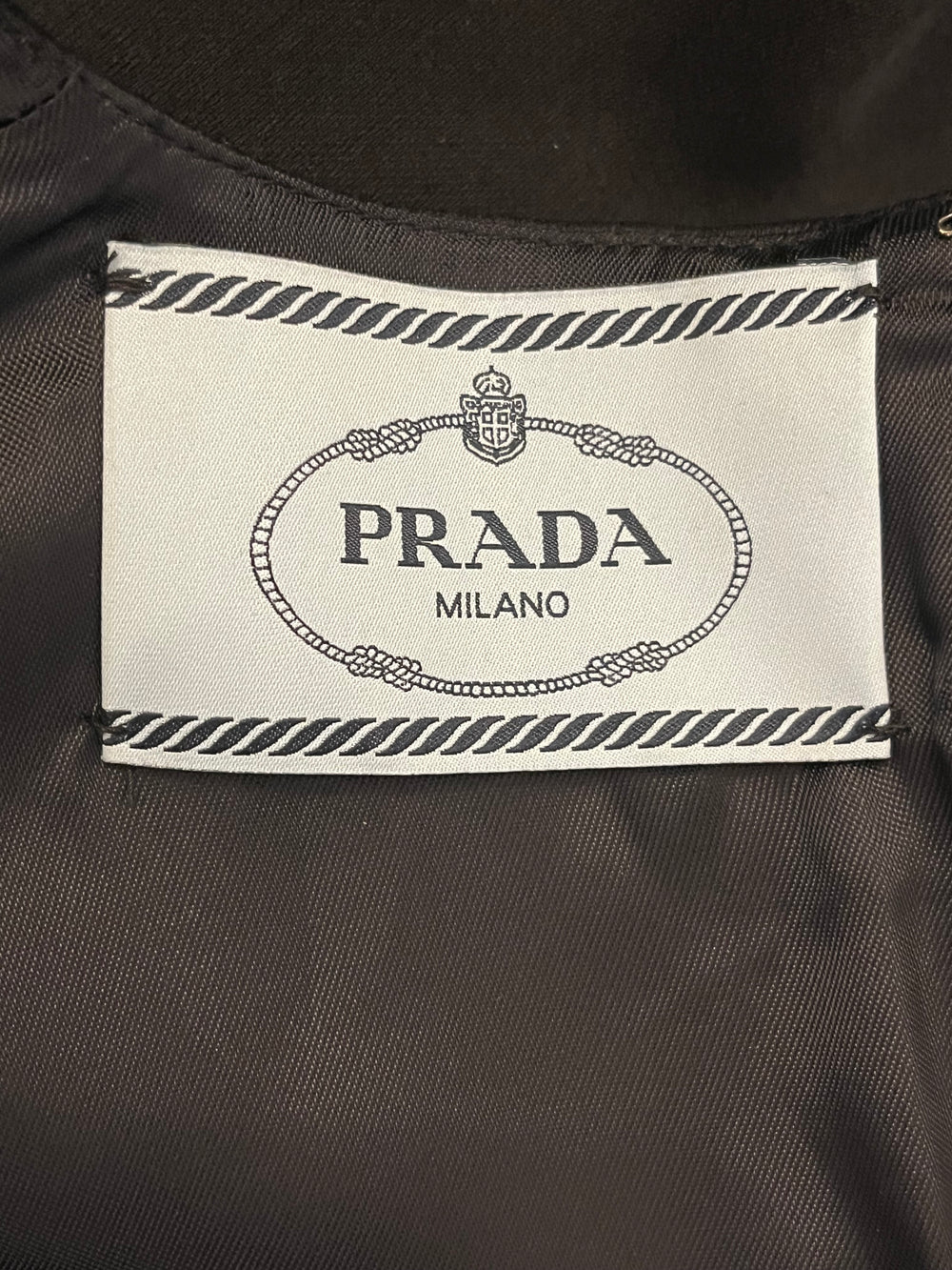 Pre Loved Prada Black Fitted Cocktail Dress size 42 UK10