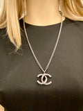 Chanel CC Necklace in Gunmetal
