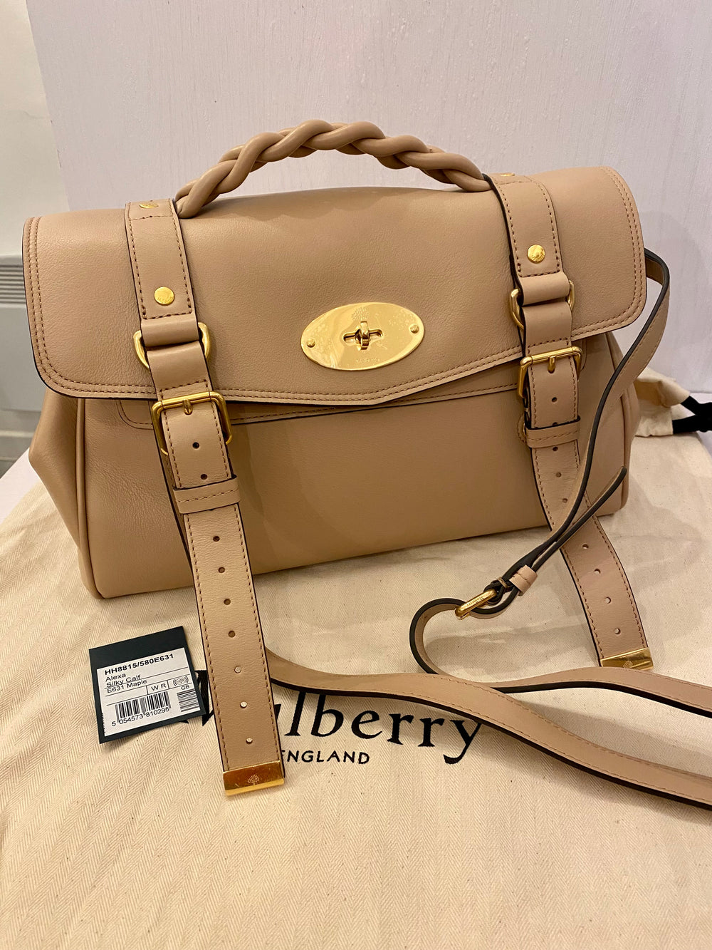 Pre Loved Mulberry Alexa in Maple Silky Calf Leather (as new) **reserved JW**