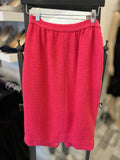 Pre Loved Chanel Deep Pink Boucle Skirt size FR38 UK 10