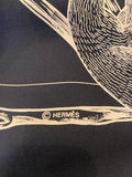 Hermes Alphabet III Black & Ecru 90cm Silk Scarf