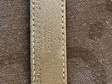 Gucci Narrow Black Leather GG Belt with Gold Buckle 70cm