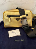 Pre Loved  Prada Gold Saffiano Belt Bag (as new)