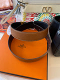 Hermes H Reversible Leather Belt in Tan & Black 75cm fits UK8