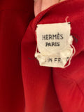 Pre Loved Hermes Dark Red Silk Sleeveless Blouse size 36 size uk8 (excellent)