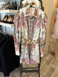 Pre Loved Zimmerman Multicoloured Linen Dress UK 6