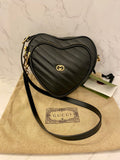 Pre Loved Gucci Interlocking G Mini Heart Crossbody Bag in Black (new)