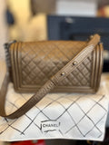 Chanel Medium Boy Bag in Dark Gold Metallic