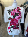 Pre Loved Dolce & Gabbana Pink Roses Top Size 42 - UK 10