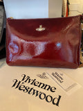 Vivienne Westwood Margate Clutch/Pouch in Bordeaux Patent