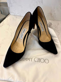 Pre Loved Jimmy Choo Navy Suede Heels UK 3.5
