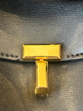 Toteme T-Lock Black Leather Hand & Shoulder Bag