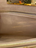 Pre Loved Alexander McQueen Jewelled Embossed Clutch in Cream (excellent )