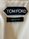 Pre Loved Tom Ford Champagne Gold Peplum Dress UK 6