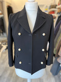 Gucci Double Breasted Jacket in Black It40 Uk8