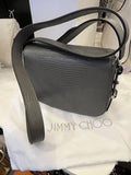 Jimmy Choo Bag Embossed Leather Crossbody Bag in Grey  (new)