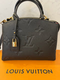 Pre Loved Louis Vuitton Petit Palais Handbag in Black Empreinte Leather - excellent