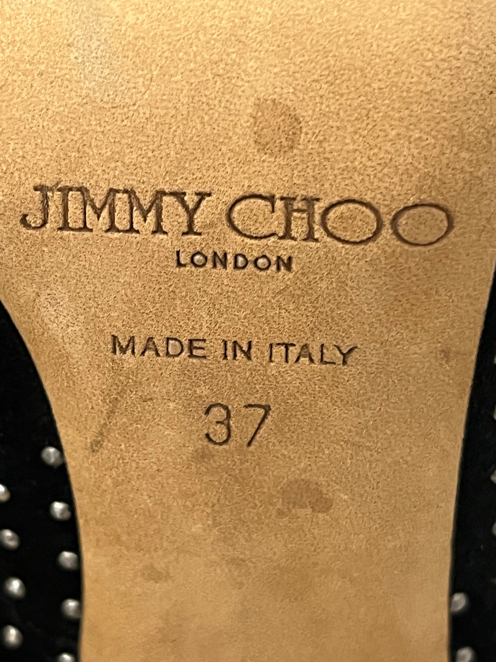Pre Loved Jimmy Choo Anouk Suede Studded Heels UK 4