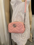 Pre Loved Gucci GG Marmont Matelasse Shoulder/Crossbody in Wild Rose (excellent)