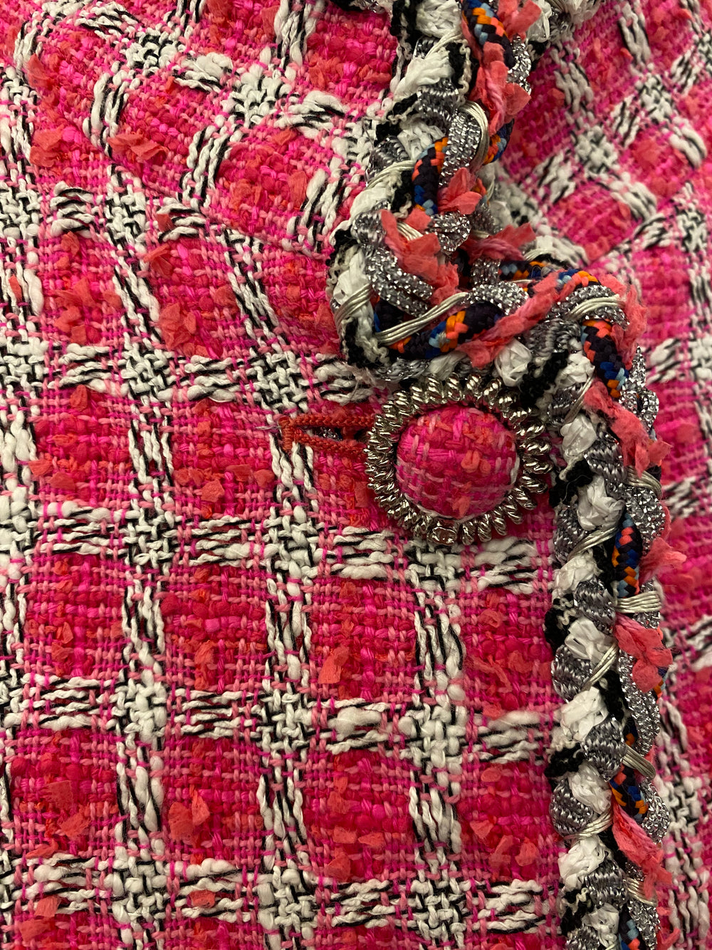 Pre Loved Chanel Pink Tweed Dress dress 36 fits uk8 (new)