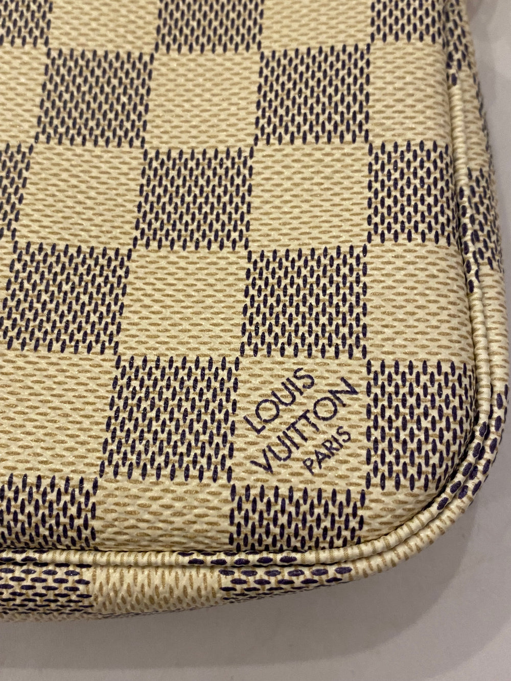 Pre Loved Louis Vuitton Damier Azure Mini Pochette Balloons (excellent)