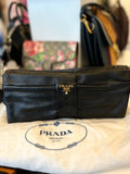 Prada Vintage Leather Bow Clutch Bag