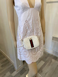 Pre Loved Gucci Trapunata White Mini GG Crossbody Bag (excellent) **reserved S**