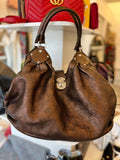 Pre Loved Louis Vuitton Bronze Metallic Mahina Leather Slouchy Bag