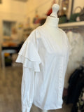 Pre Loved Karl Lagerfeld Ruffle Sleeve Top