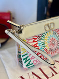 Pre Loved Valentino Garavani Escape Clutch in Multicolour Canvas