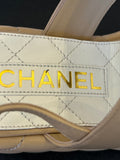 Pre Loved Chanel Beige Leather Dad Sandals UK 5 (new)