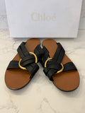 Pre Loved Chloe Black Leather Rony Sandal UK5