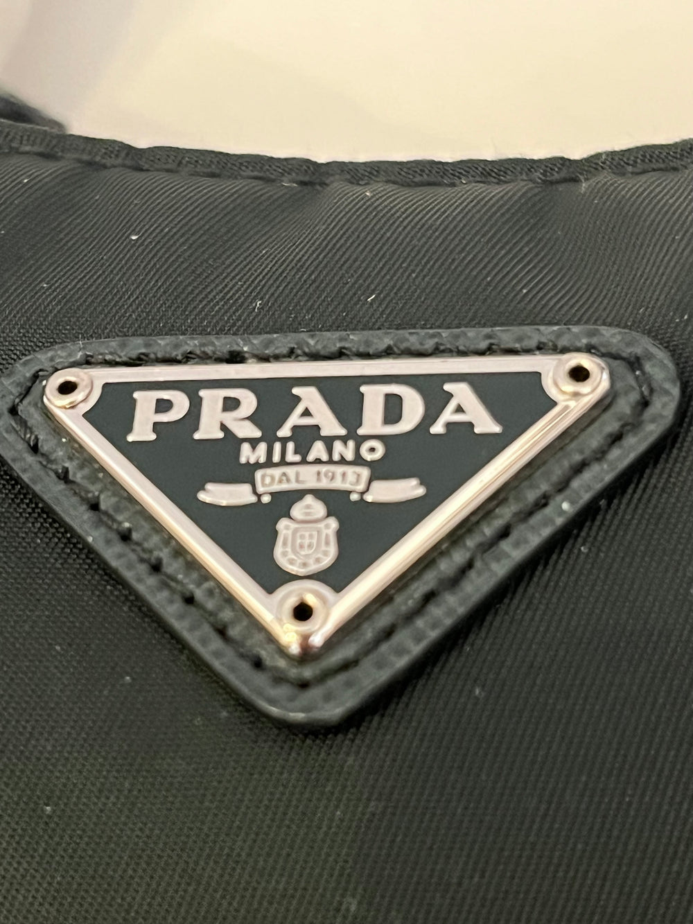 Pre Loved Prada Re-Edition 2000 Nylon Mini Bag in Dark Green