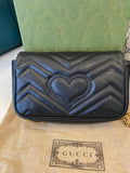 Gucci GG Mini Marmont Matelasse Crossbody Bag in Black (reserved)