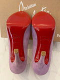 Pre Loved Christian Louboutin Very Prive 120 Lilac Suede Heels UK 3