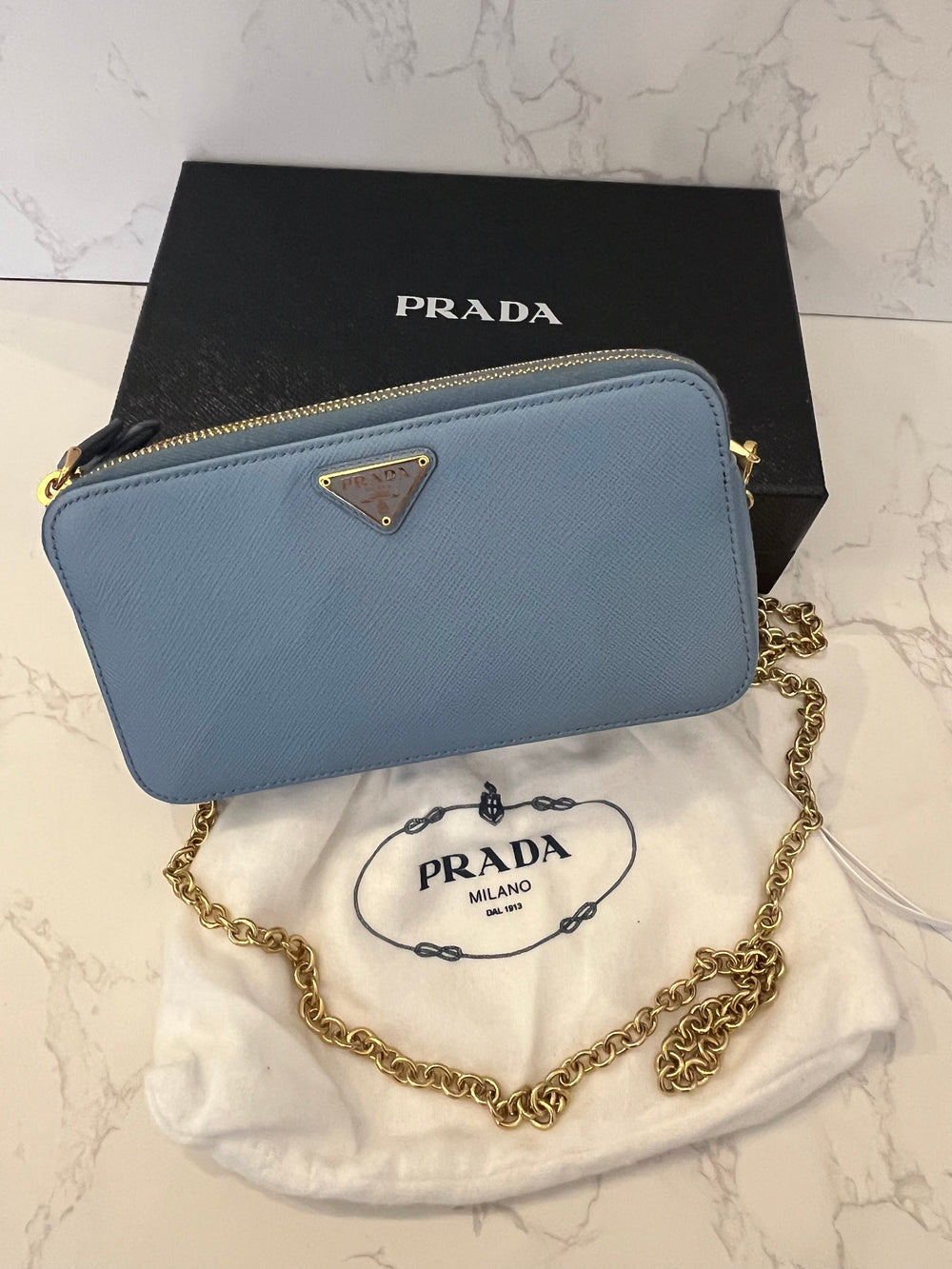 Pre Loved Prada Triangle Mini Pouch (as new)