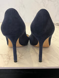 Pre Loved Jimmy Choo Navy Suede Heels UK 3.5