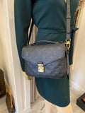 Pre Loved Louis Vuitton Pochette Metis Bag in Black Empreinte Leather **RESERVED A**