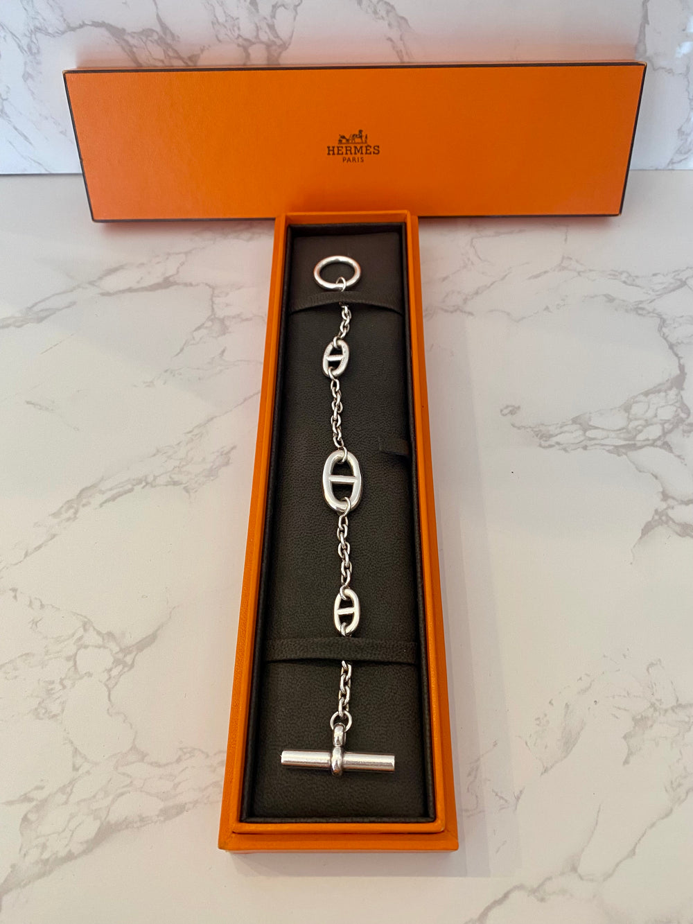 Pre Loved Hermes Silver Farandole Bracelet