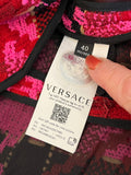 Versace Medusa Pink Tweed Blazer Suit IT 40 UK 8-10