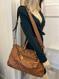 Pre Loved Prada Tan Leather Shoulder & Handbag