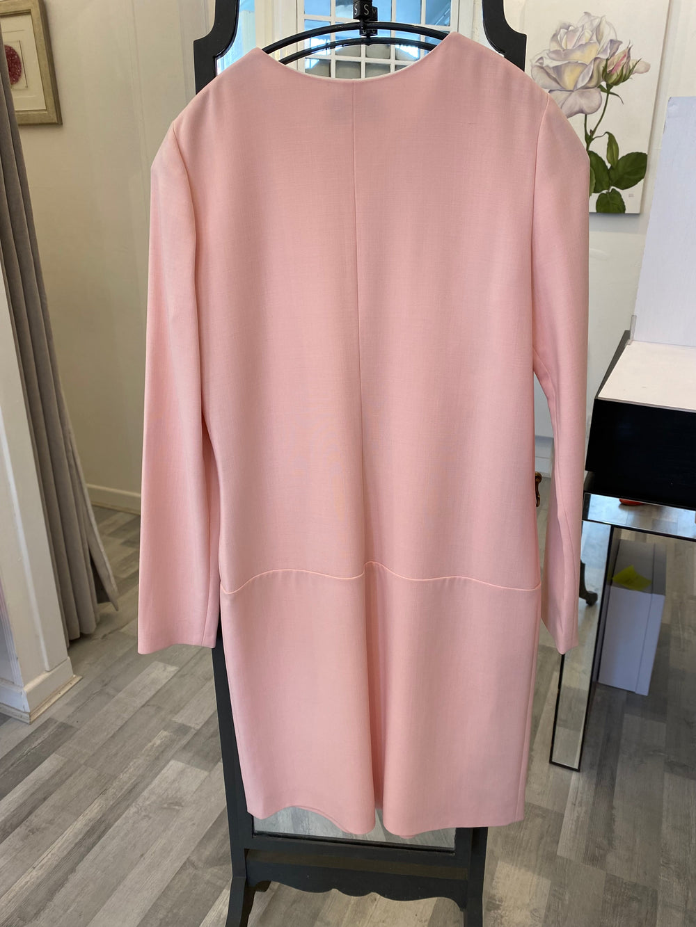 Pre Loved Emilio Pucci Pink Wool Lined Dress size 44 fits uk 10 to small 12(new)