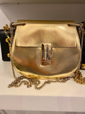 Chloe Small Drew Crossbody Bag in Gold
