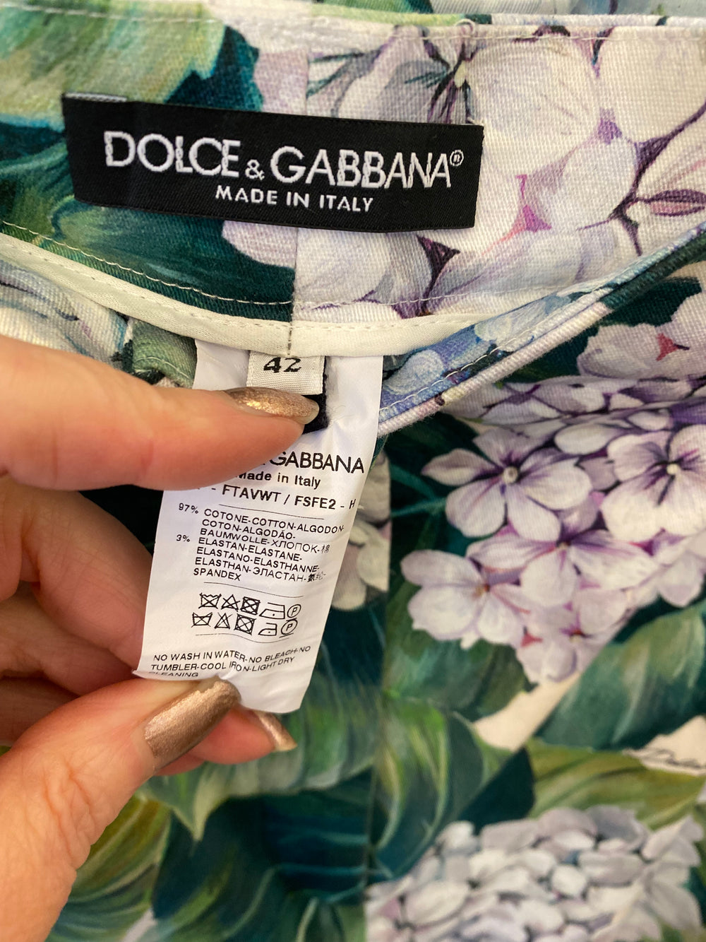 Preloved Dolce & Gabbana Hydrangea Print Trouser Suit size 42 uk10 (pristine)