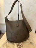 Pre Loved Hermes Evelyn in Etain with Palladium Hardware **RESERVED FM**