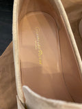 Gianvito Rossi Stone Suede Loafers