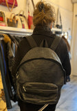 Saint Laurent Heidi Slimane City Backpack in Black Crinkle Leather