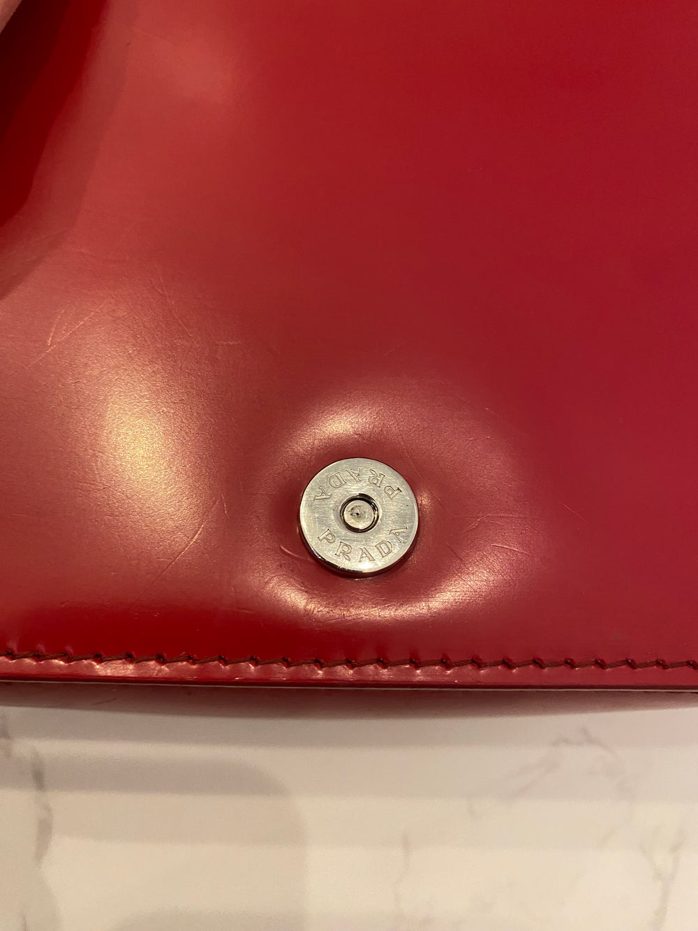 Pre Loved Prada Red Satchel Bag