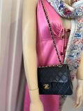 Pre Loved Chanel Vintage Classic Lambskin Double Flap Bag 22ct Gold Plated Hardware
