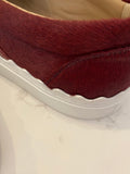 Pre Loved Chloe Pony Style Burgundy Trainers uk3 (new)